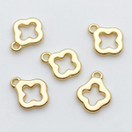 Подвеска Клевер, цвет золото, размер 10*8 мм, цена за 1 шт