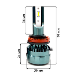 Светодиодные автомобильные LED лампы Takimi SOKOO H11/8/9/16 5500K 12/24V
