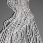 Белая шпинель синтетическая с эффектом лунного камня, 2мм, шар, микроогранка