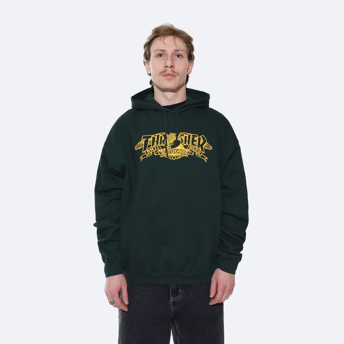 Купить Худи Thrasher Mag Banner Hood (forest green)