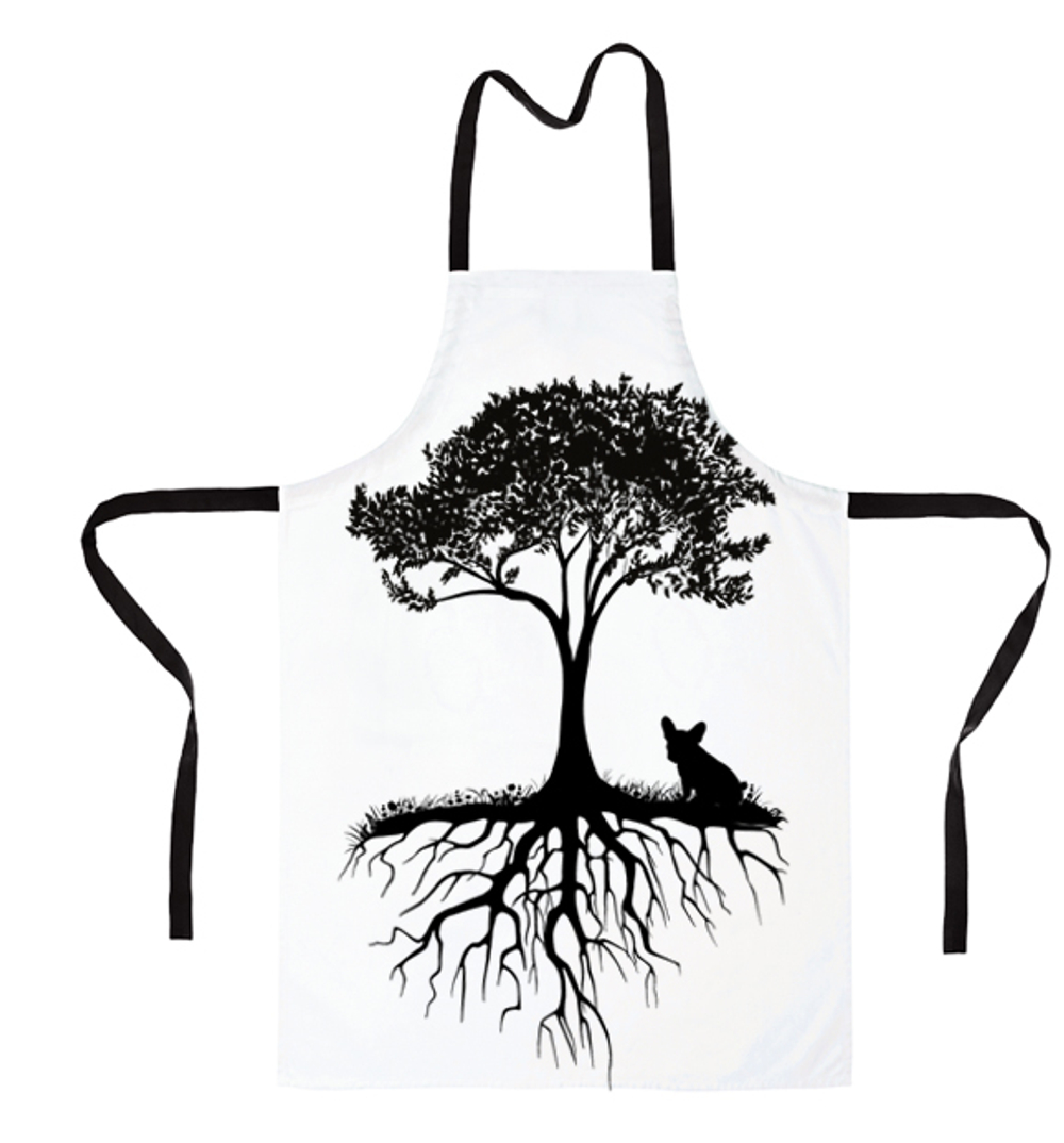 Фартук "Французский бульдог у дерева"