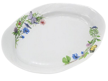 Блюдо овальное "НИМФА МИКС (Голубка)" 33 см, Беларусь.