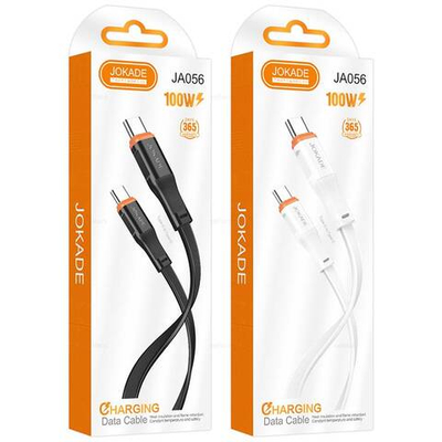 JOKADE JA056, кабель 100W для зарядки и передачи данных Type-C - Type-C, TPE 1м