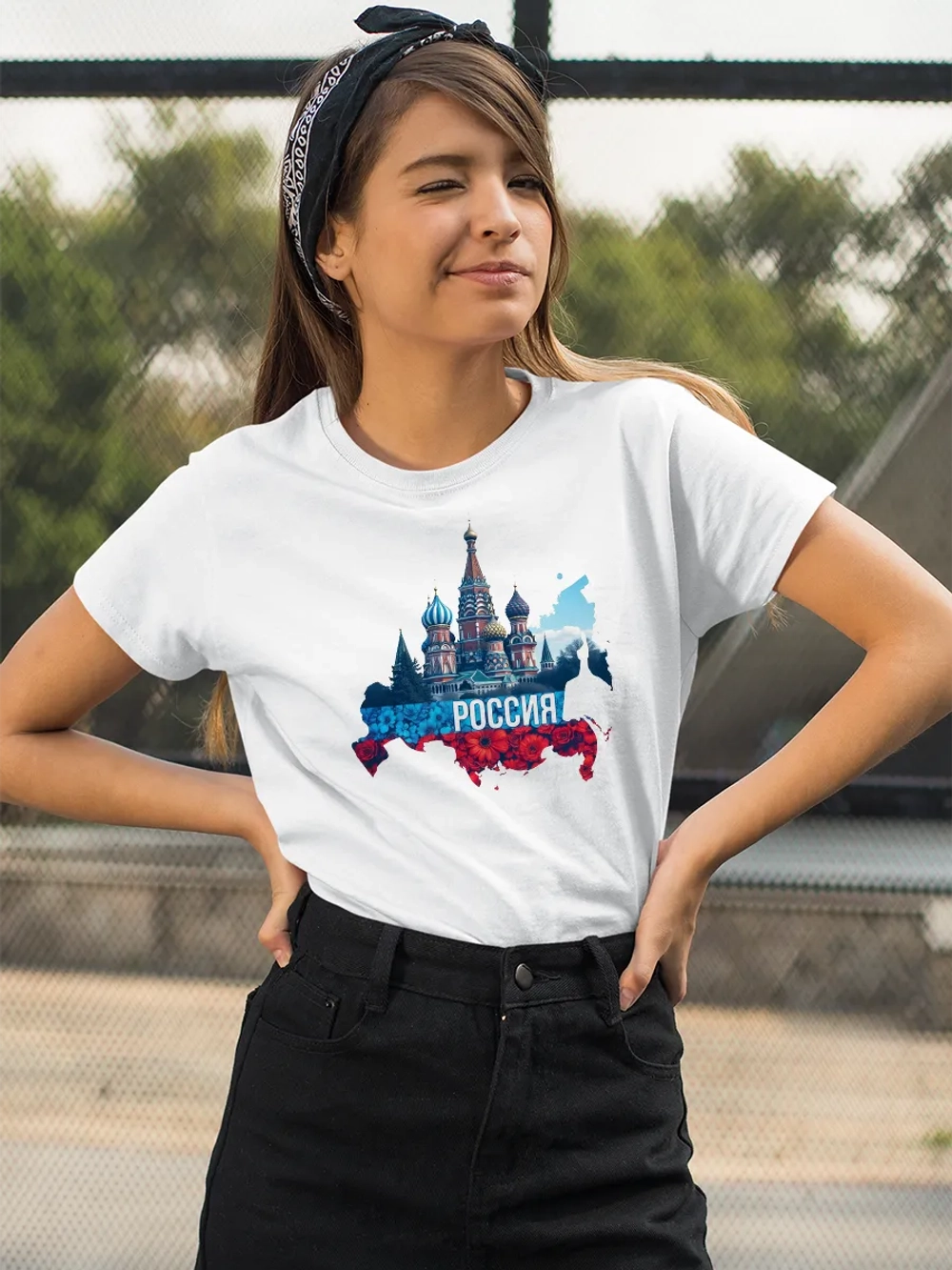 Футболка принт Россия