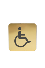 ТАБЛИЧКА ПЛАСТИКОВАЯ ЗОЛОТО ИНВАЛИД 100ММх100ММ