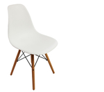 Стул пластик на деревянных ножках (белый)