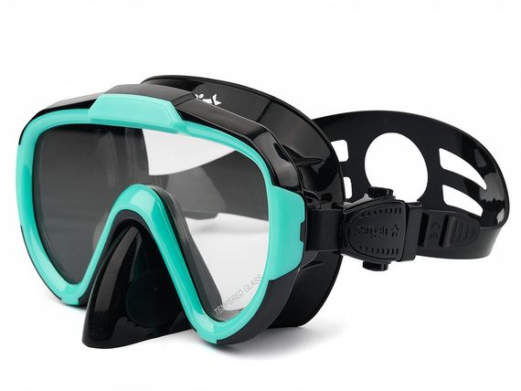 Набор маска+трубка в сумке Sargan Дайва-С черный/бирюзовый