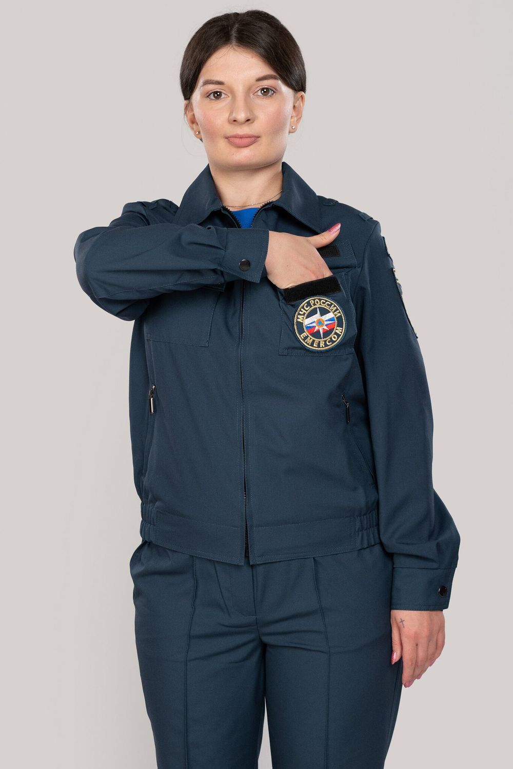 Костюм летний  женский МЧС (Патруль-240, серо-синий)