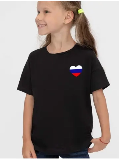 Футболка детская патриотическая триколор