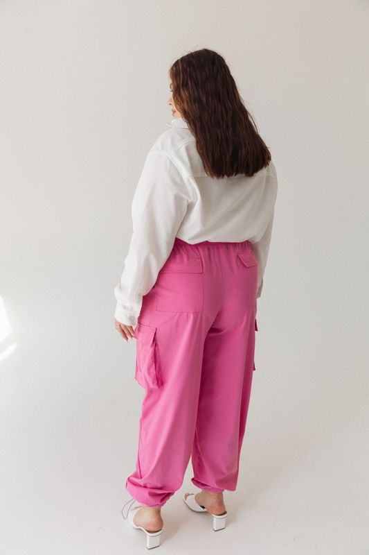 Брюки карго, розовый