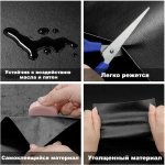 Пленка самоклеящаяся экокожа для мебели, 50x138 см наклейка на диван,субсидия на ремонт,Заплатка для ремонта кожи,Черный