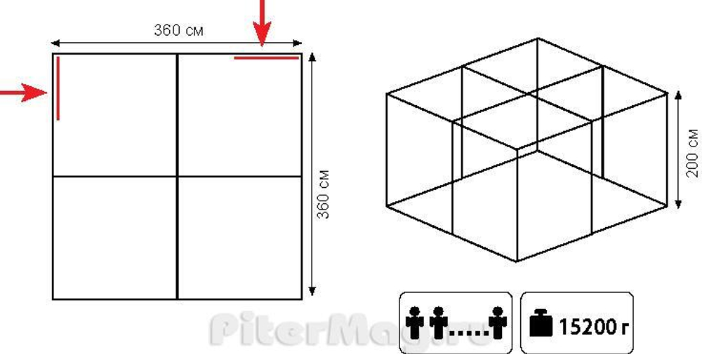 Большая мобильная баня Tramp Hot Cube 360