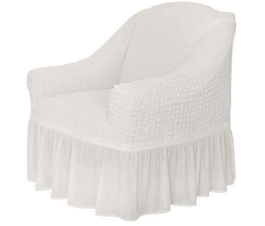 Чехол на кресло с оборкой Стандарт, цвет Кремовый