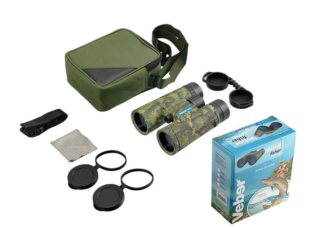Бинокль Veber 8x42 Fisher camo [24954]
