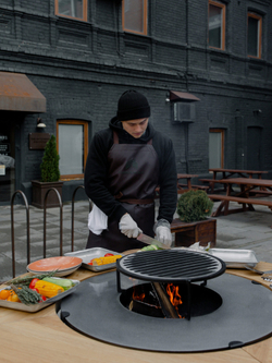 Дровяной гриль-стол Elbrus Grill Тибет 1000 (диаметр стола 1620 мм)