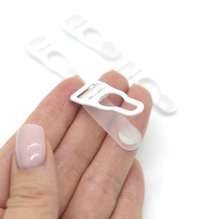 Застежка для чулок 10мм БЕЛЫЙ