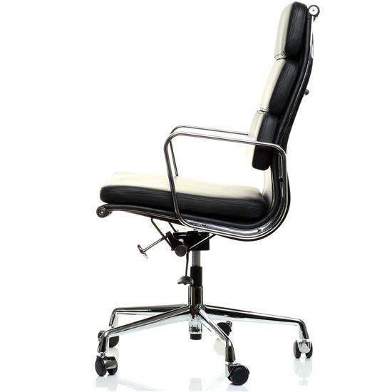 Офисное кресло 219 черная кожа