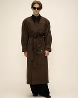 Коричневый тренч 