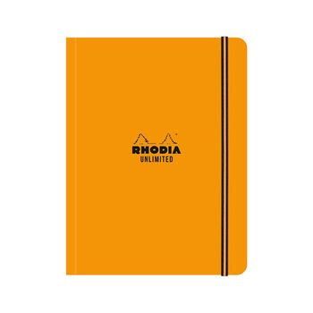 Записная книжка Rhodia Unlimited в мягкой обложке A5+ в точку 80 гр оранжевая (118968C)
