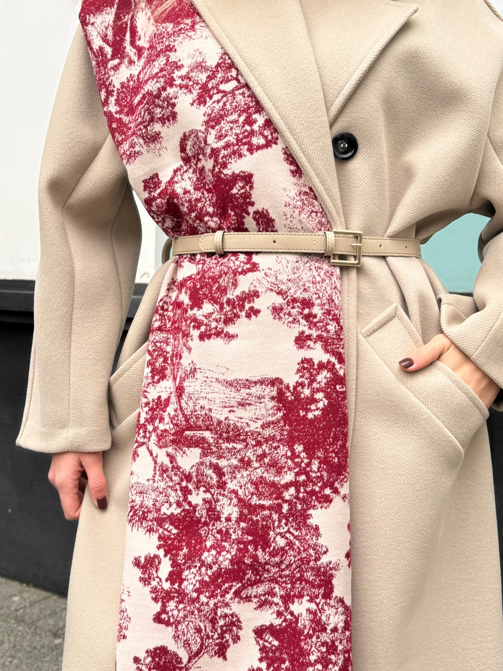 Шарф вискоза + шерсть лана