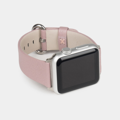 Ремешок для Apple Watch 44/45/46 mm кожи козы, пудрового цвета