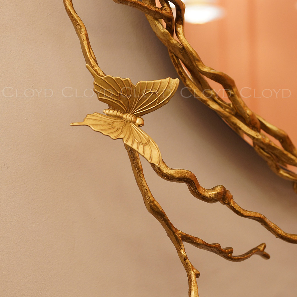 Зеркало Cloyd ZULU Mirror / Ø80 см - латунь (арт.50059)