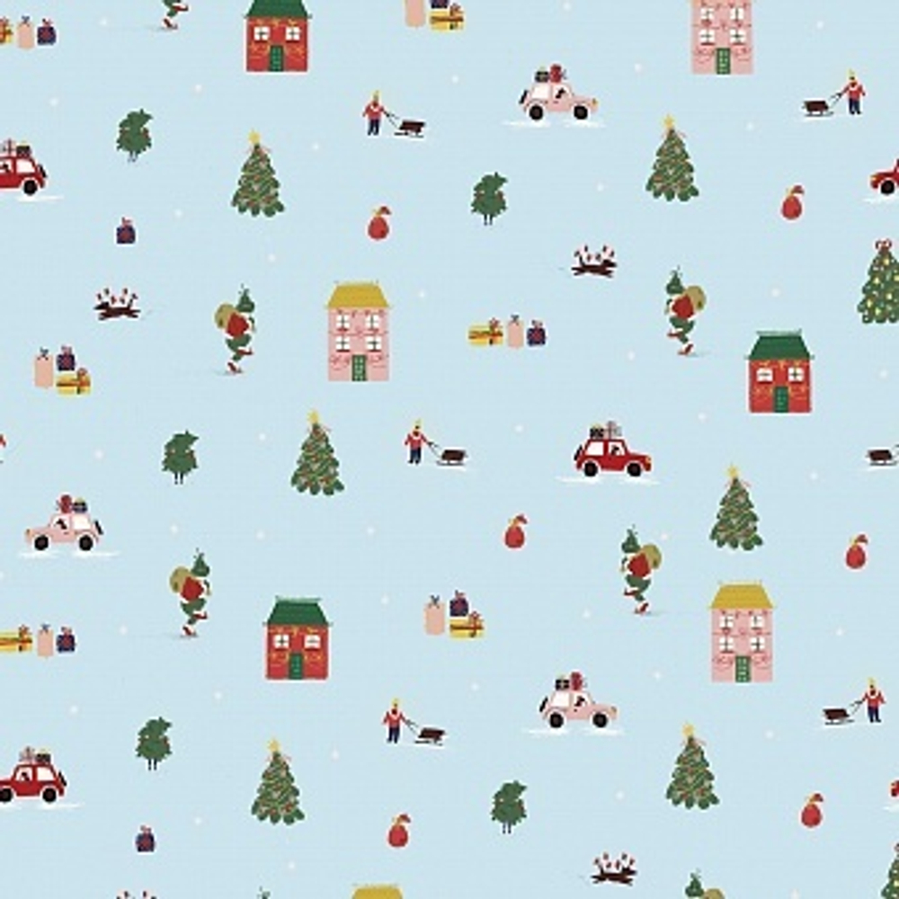 Упаковочная бумага Новогоднее настроение (0,7*1 м)