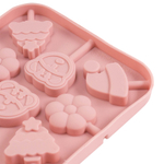 Форма силиконовая "Новогодние мишки" 13,5*13,5 см, 8 ячеек