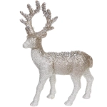 Фигурка новогодняя «Прекрасный олень» 13*5*22 см, Белый/шампань