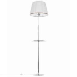 Citilux Линц CL402970T Торшер хром со столиком и белым абажуром