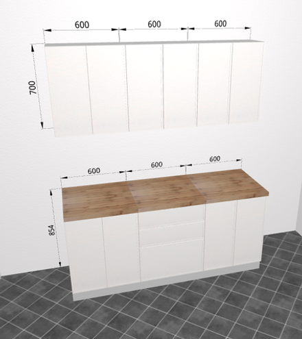 Модульная кухня "Сиена" 1800 Антично-бежевый