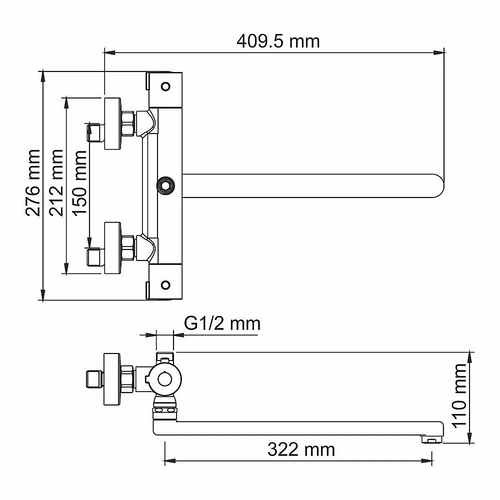 Смеситель для ванны WasserKRAFT Berkel 4822L