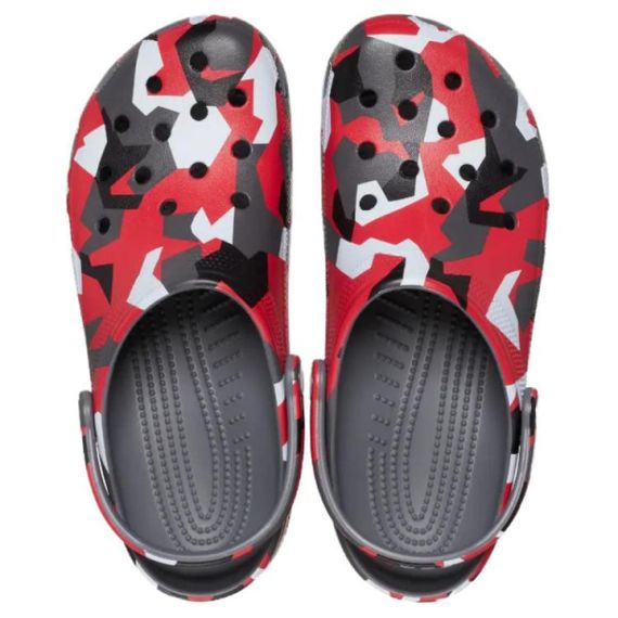 Crocs Classic Geo Camo 'Red Black'