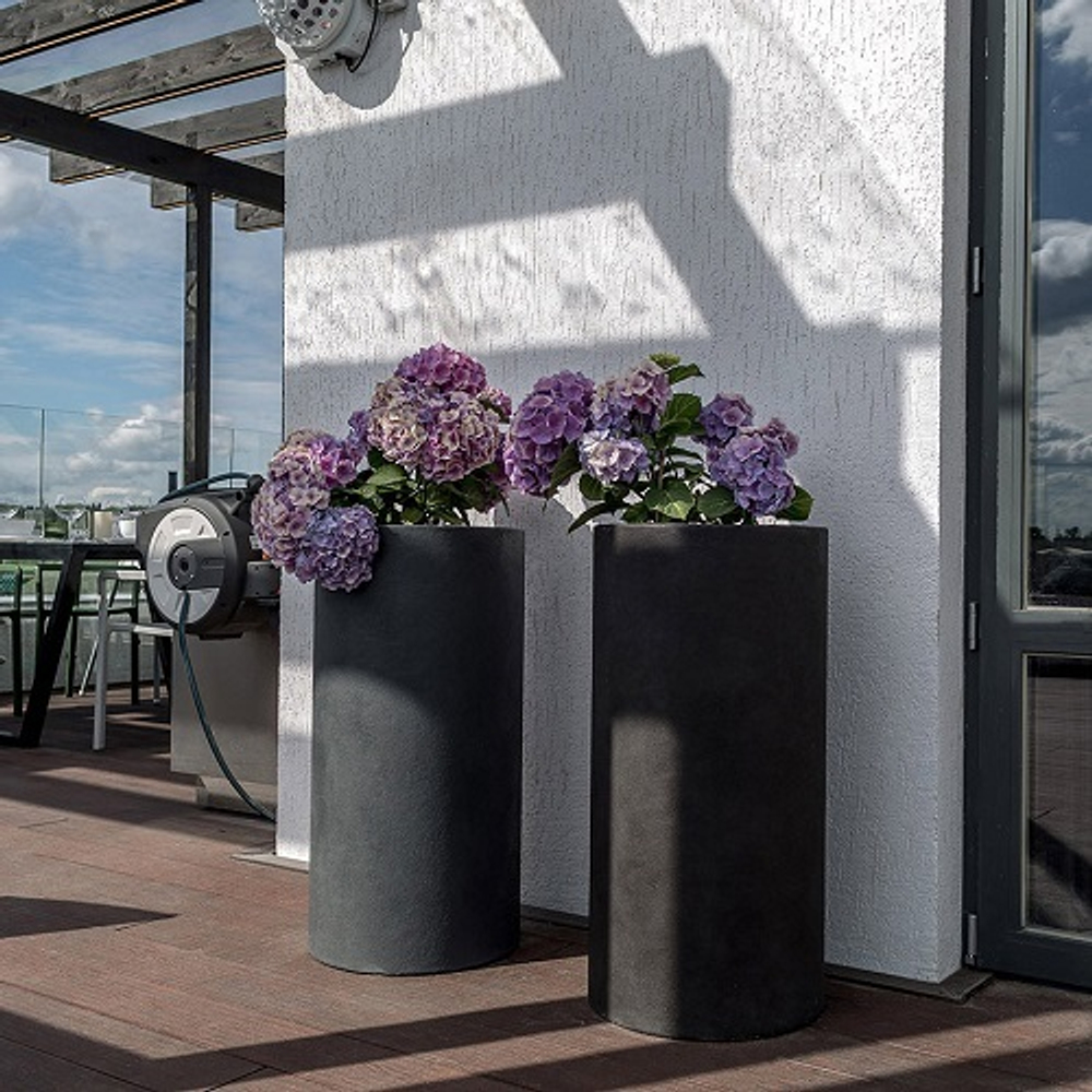 Кашпо Concretika Cylinder D40 H40 Nero