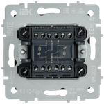 BRITE Выключатель 2-клавишный с индикацией для отелей 10А ВС10-2-9-БрА алюминий IEK
