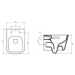 Унитаз BelBagno Albano BB120CHR/BB120SC подвесной с сиденьем Микролифт