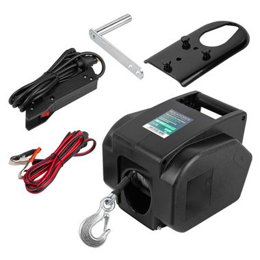 Лебедка электрическая автомобильная 12В, 300W, 900кг (крепление за ''фаркоп'', стальной трос-10м) RockForce##Rock FORCE RF-TRC9202 BIG