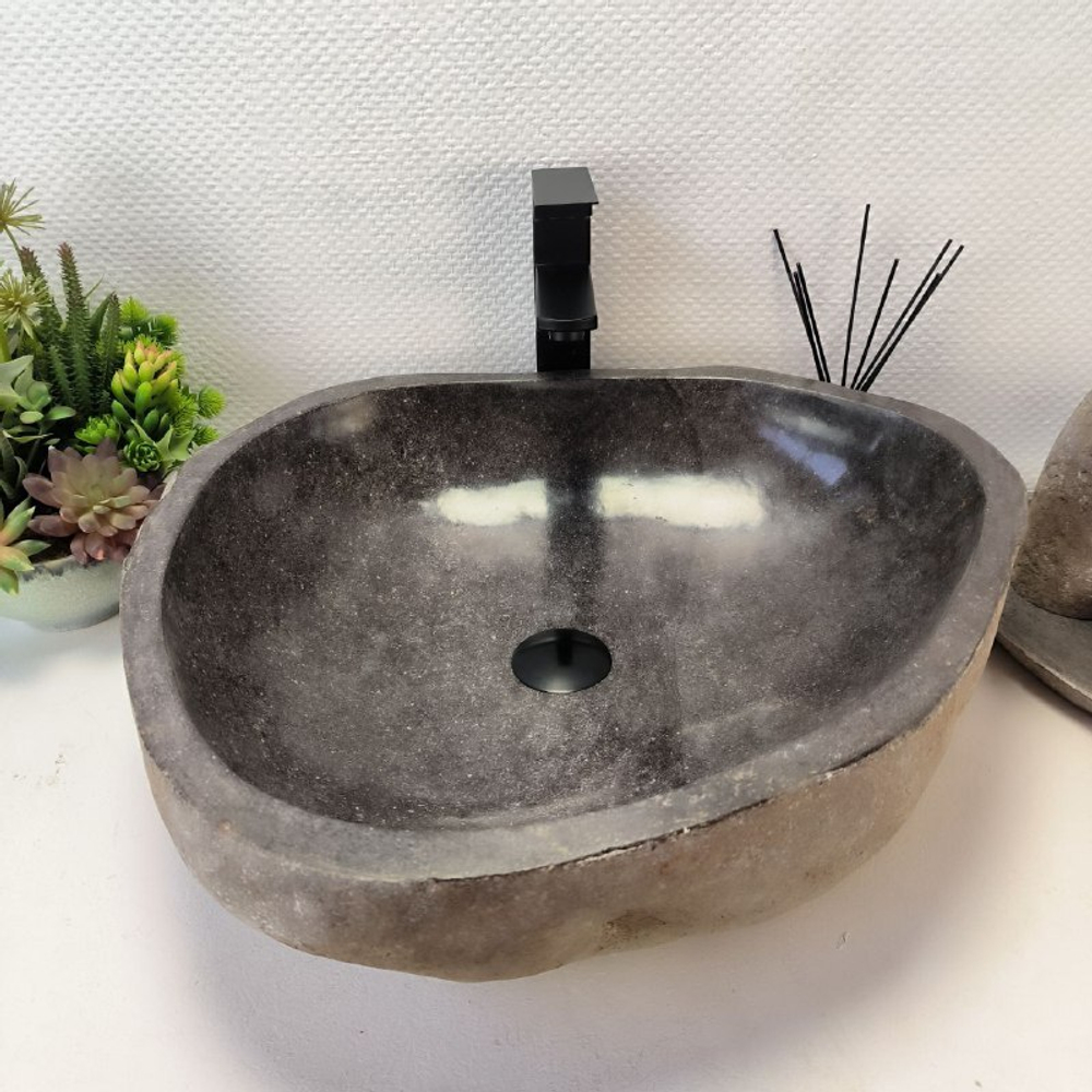 Раковина из речного камня RS-63450 (55*50*15) 0123