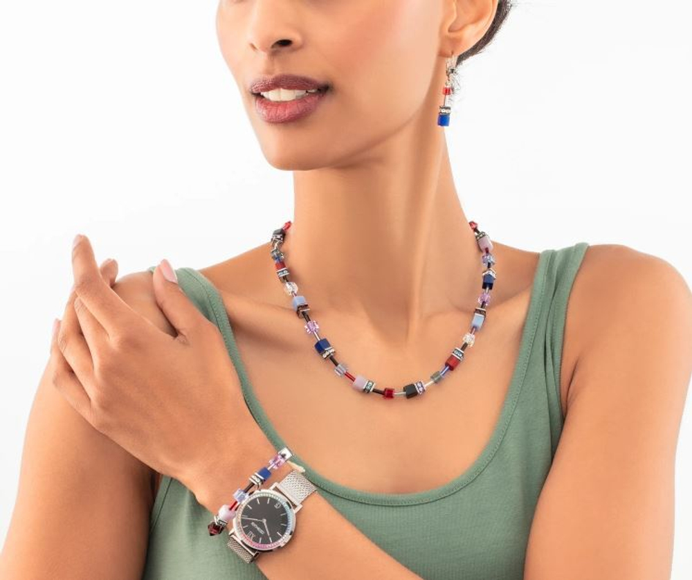 Колье Coeur de Lion Red-blue-lilac 2838/10-0330