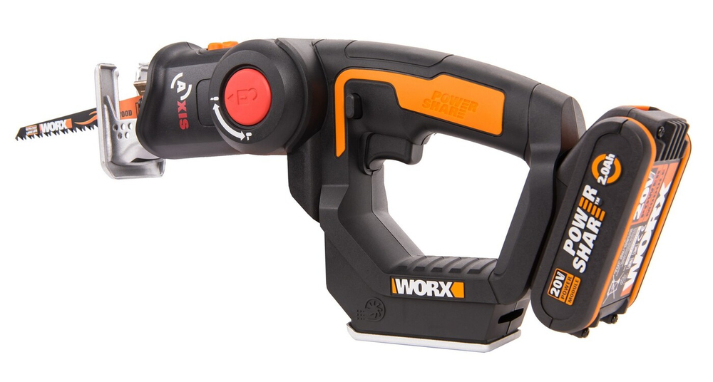 Лобзик-сабельная пила аккумуляторный WORX WX550 Axis