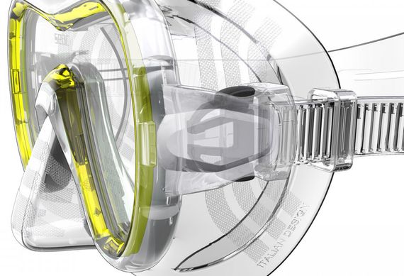 Маска Seac Giglio желтая рамка/прозрачный силикон