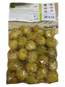 Оливки Халкидики в масле с перцем буково 250 г * 2 шт