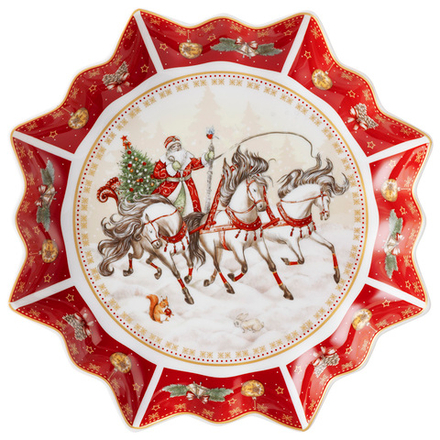 БЛЮДО LEFARD "ТРОЙКА" 26*4 СМ КРАСНОЕ (КОР=8ШТ.)