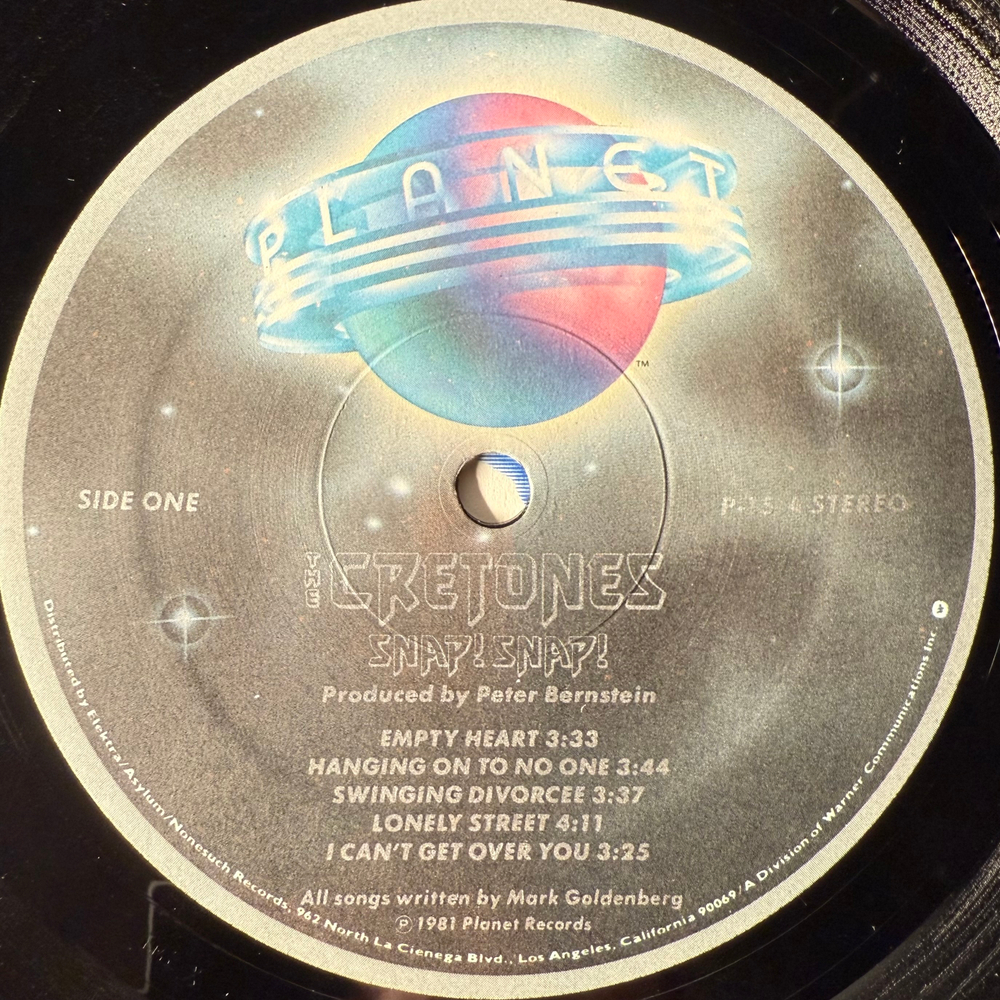 The Cretones ‎– Snap! Snap! (США 1981г.)