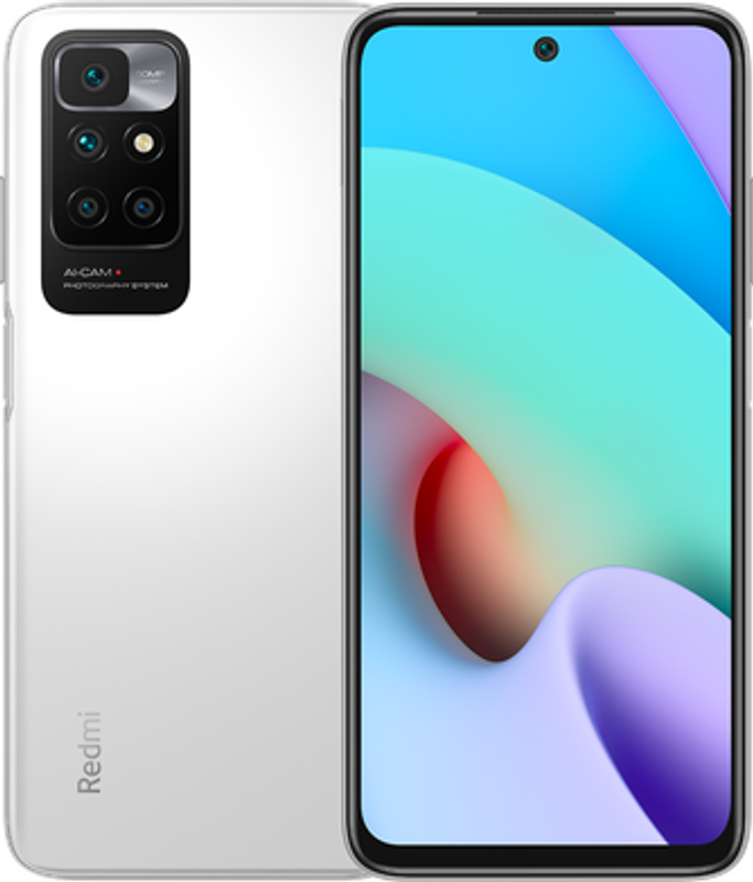 Смартфон Xiaomi Redmi 10 NFC 4/64GB Pebble White (Белый) Ростест Оф. Гарантия