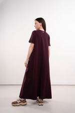 Длинное свободное платье с карманами | + цвета