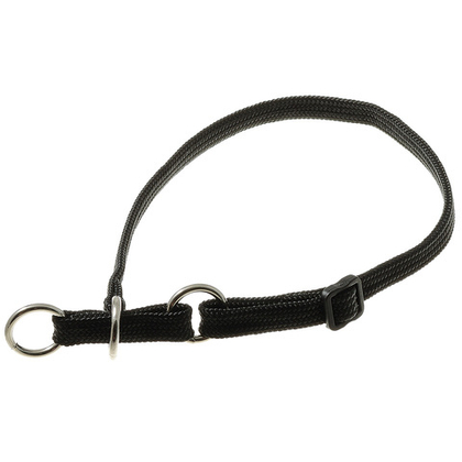 V.I.PET Ошейник-полуудавка на 3-х кольцах 25-39 см, черный