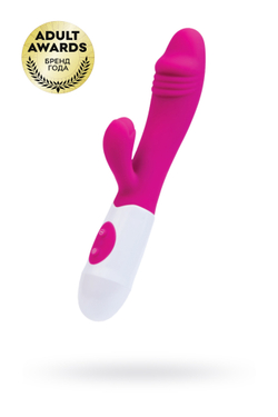 Вибратор с клиторальным стимулятором A-Toys by TOYFA Area, силикон, розовый, 19,5 см