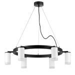 LR0163660 Люстра RULLO 6х50W GU10 ЧЕРНЫЙ/БЕЛЫЙ (571016+214436-6+202430-6)