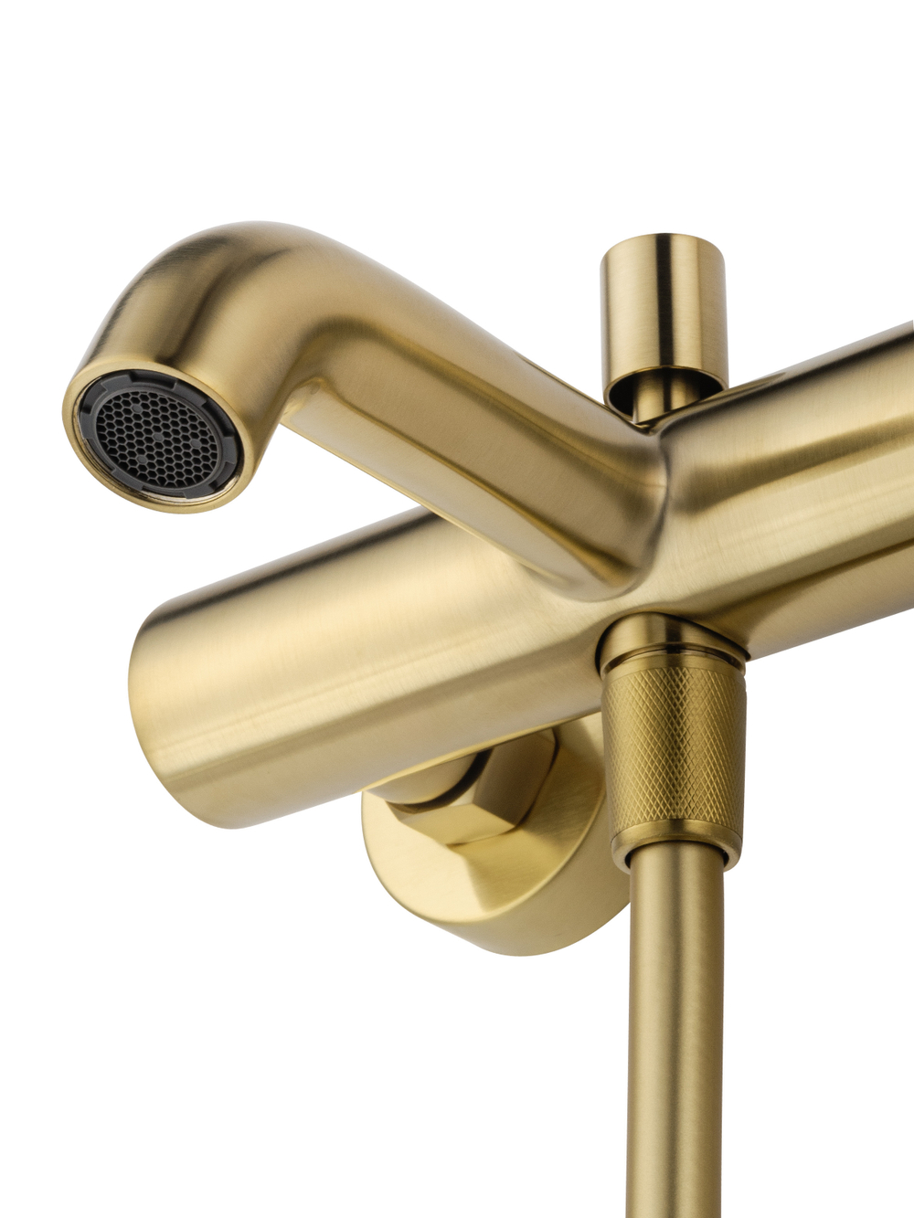 Смеситель для ванны с душем WONZON & WOGHAND STICK, Брашированное золото (WW-88639017-BG)